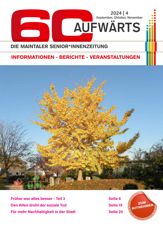 Bild zeigt Cover der 60 Aufwärts, Ausgabe 4/2024