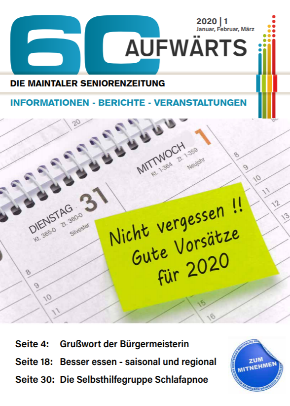Bild zeigt Cover der 60 Aufwärts 1/2020