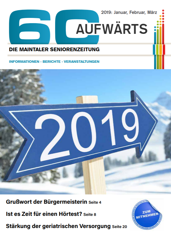 Bild zeigt Cover der 60 Aufwärts 1/2019