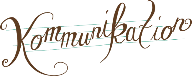 Schriftzug Kommunikation, Eigentum Stimm- & Sprachwerkstatt Sabrina Rheindorf