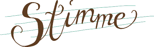 Schriftzug Stimme, Eigentum Stimm- & Sprachwerkstatt Sabrina Rheindorf