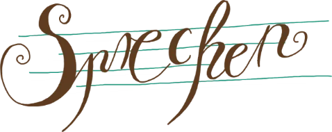Schriftzug Sprechen, Eigentum Stimm- & Sprachwerkstatt Sabrina Rheindorf