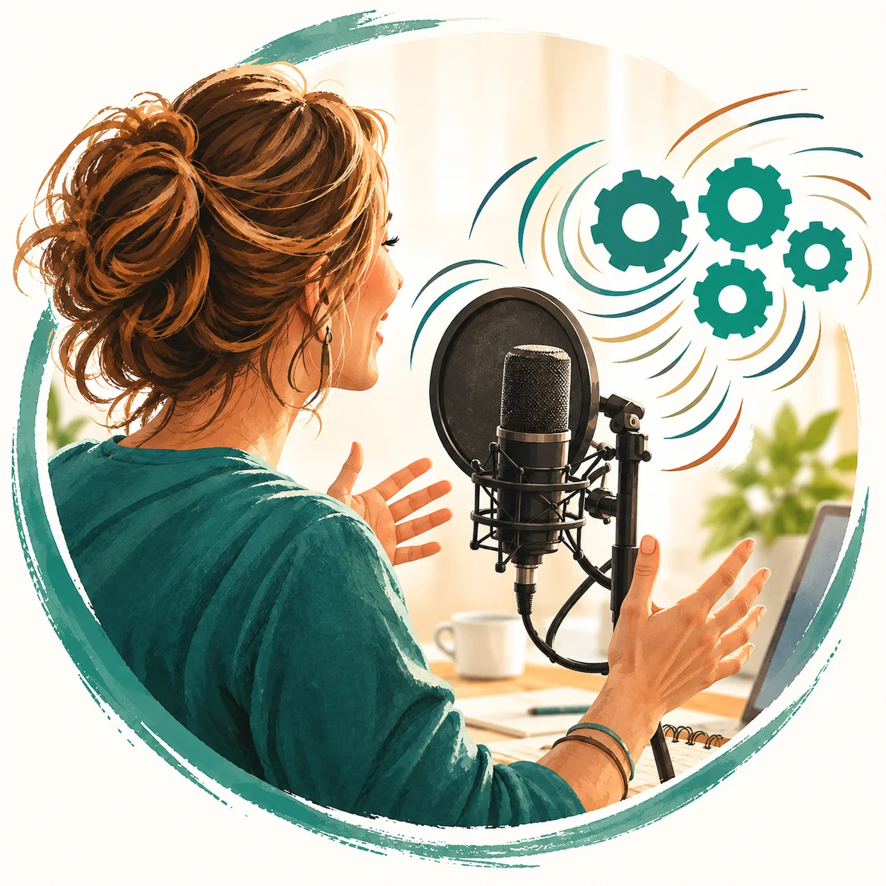 Ki generiert: Mikro an! - Die Podcastsstimme von Stimm- & Sprachwerkstatt Sabrina Rheindorf
