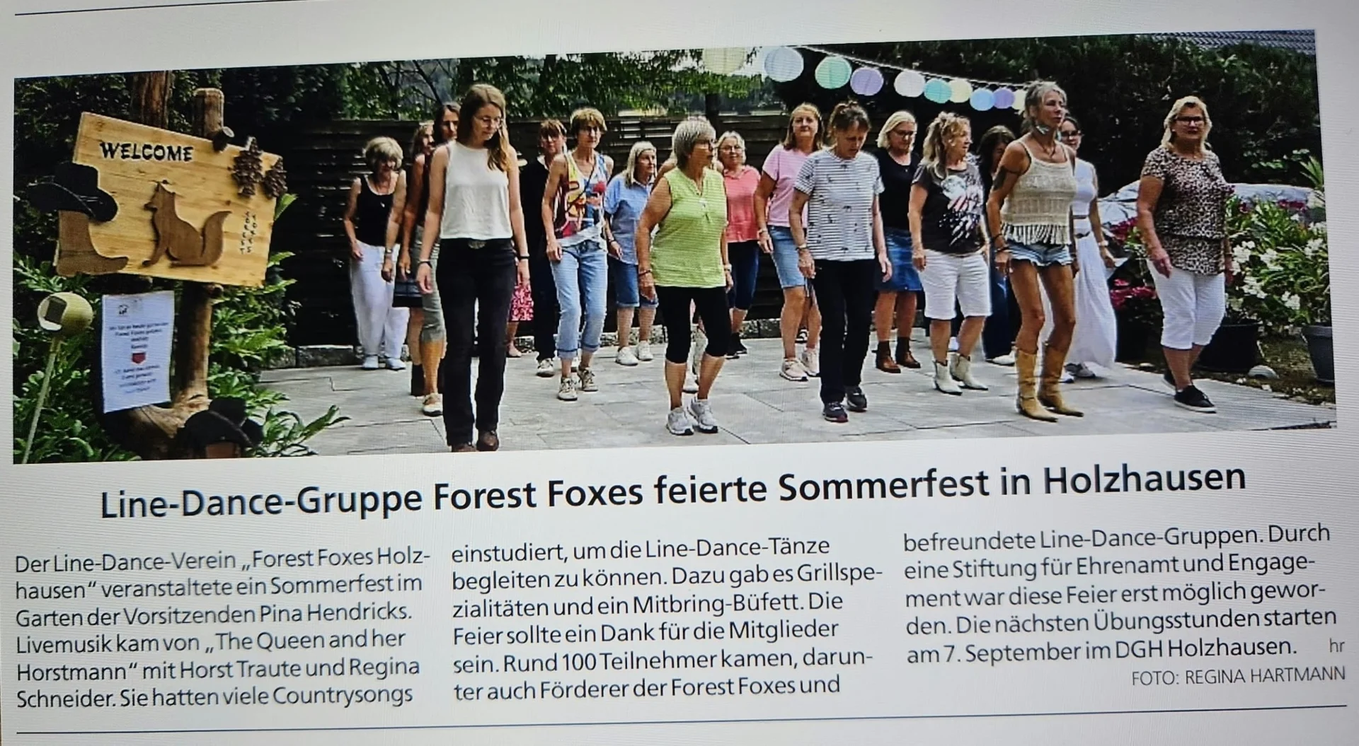 Sommerfest 2026 Zeitungsartikel