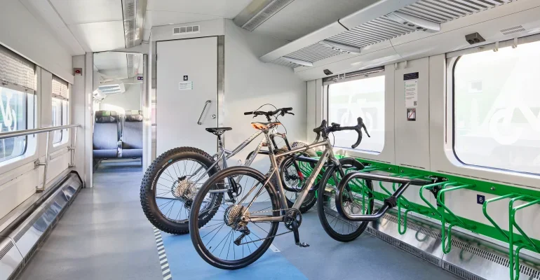 Fahrrad im Zug