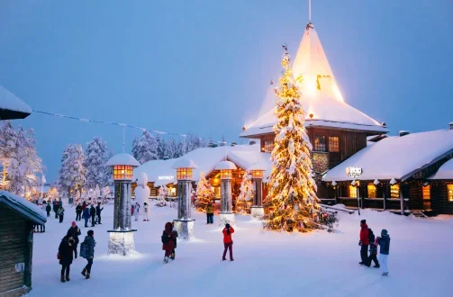 Lappland Polarlicht & Weihnachtsmann