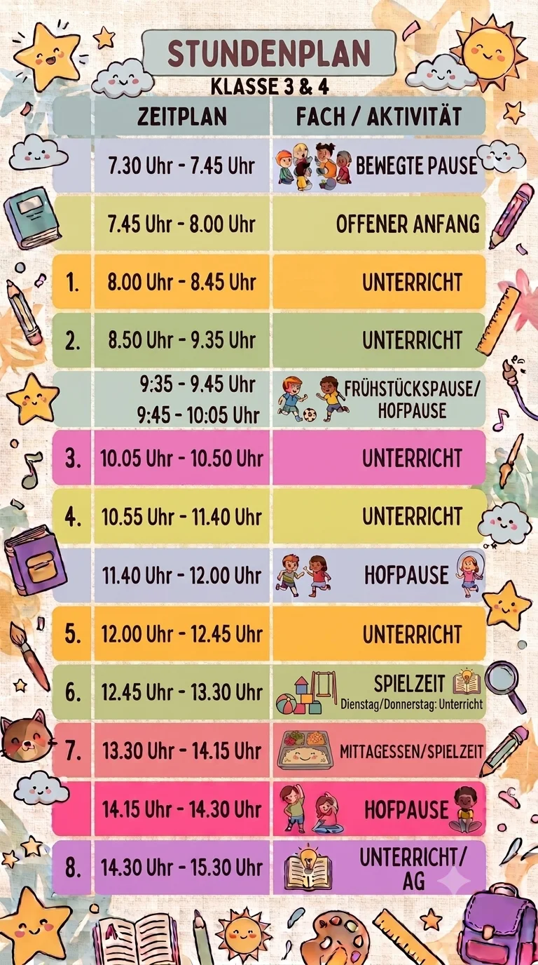 Stundenplan 3 & 4