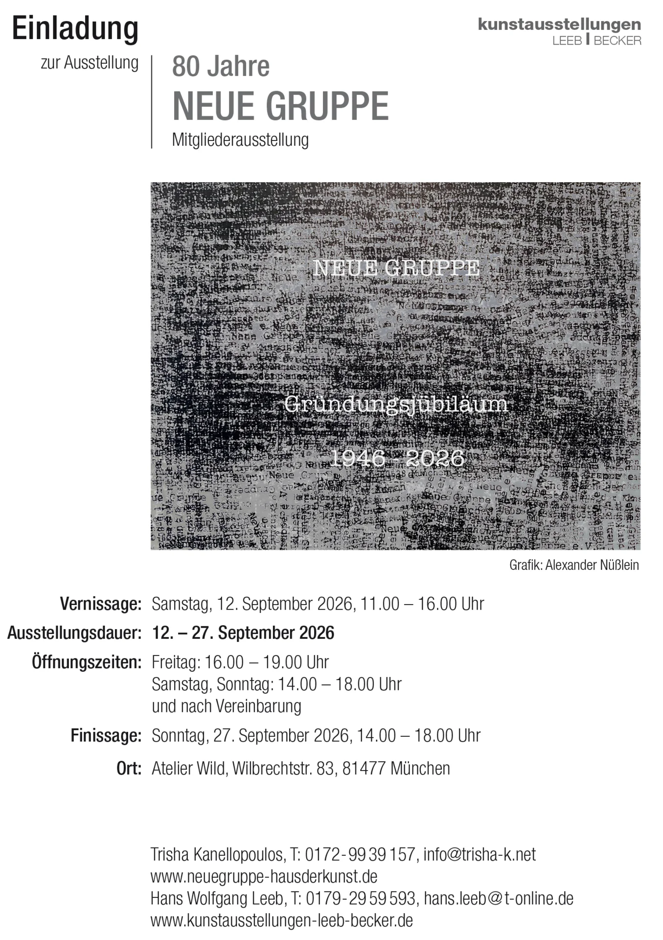 Einladung - NEUE GRUPPE 2026 Mail EF