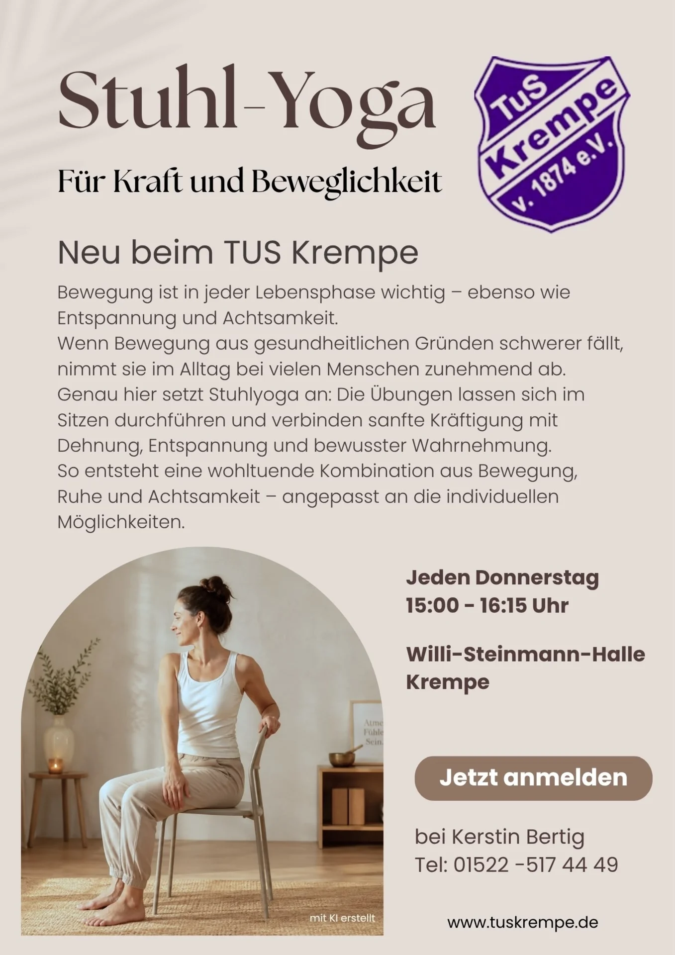 Flyer Stuhl Yoga