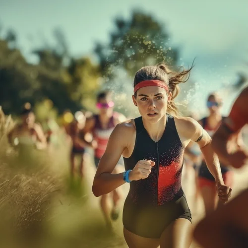 Läuferin Triathlon (KI-generiert)