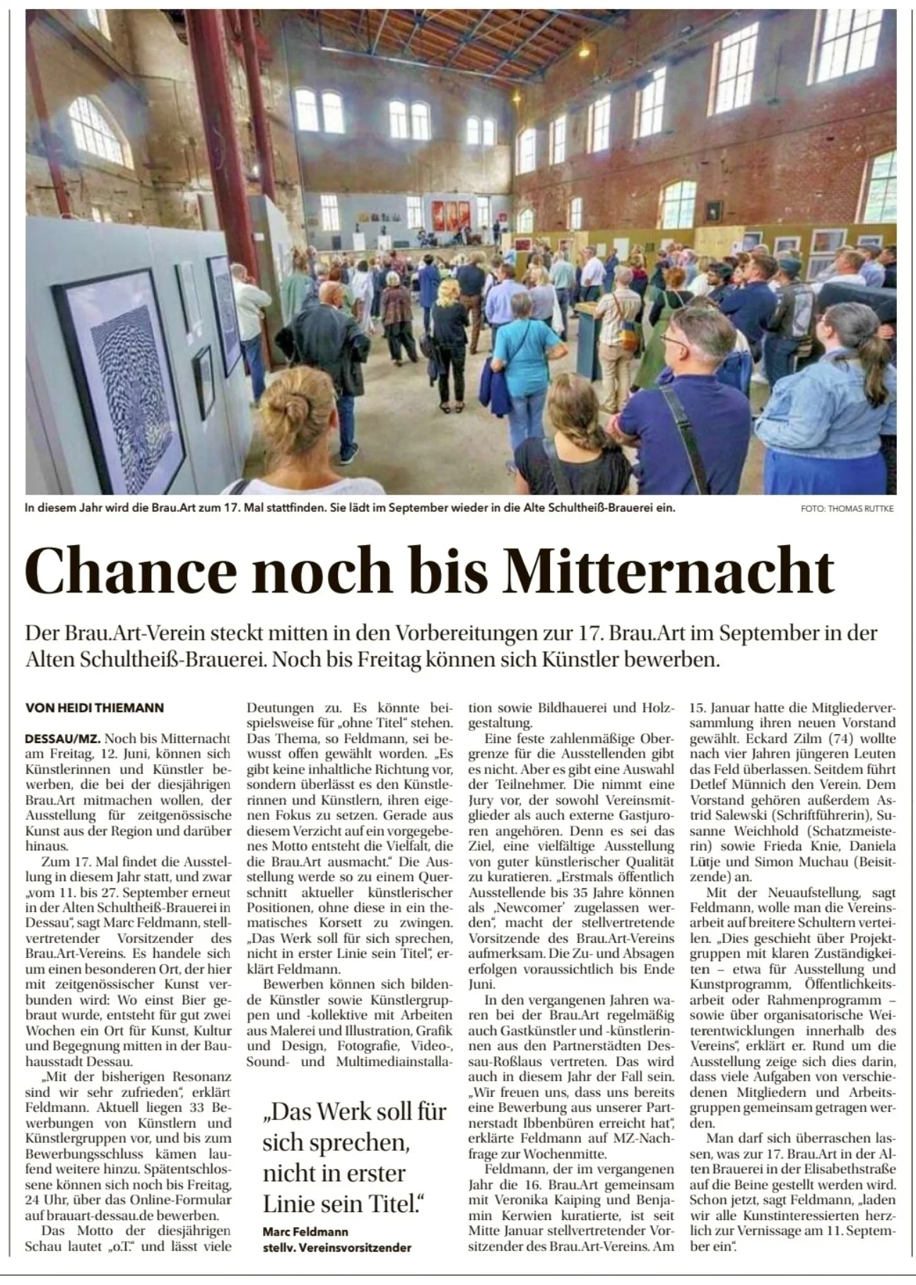 OPEN CALL zur 17. brau.ART