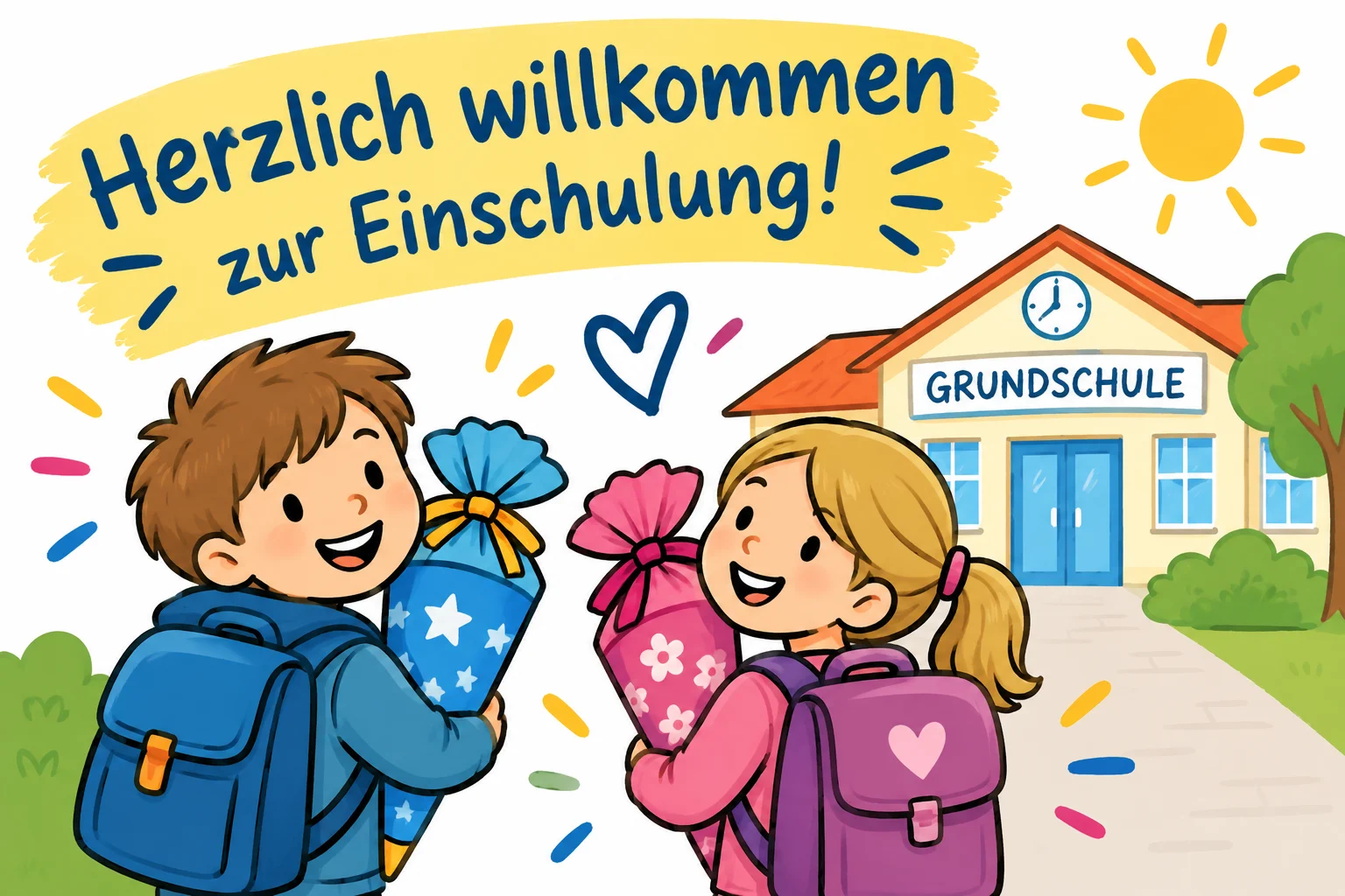 Anmeldung Schulanfänger (KI generiert)