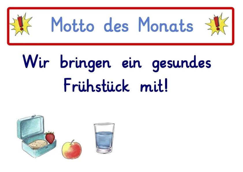 Wir bringen ein gesundes Frühstück mit Kopie