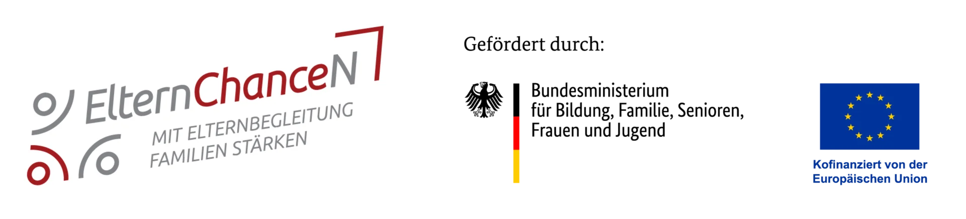Logo Elternchancen und Logo EU und Bundesminsiterium