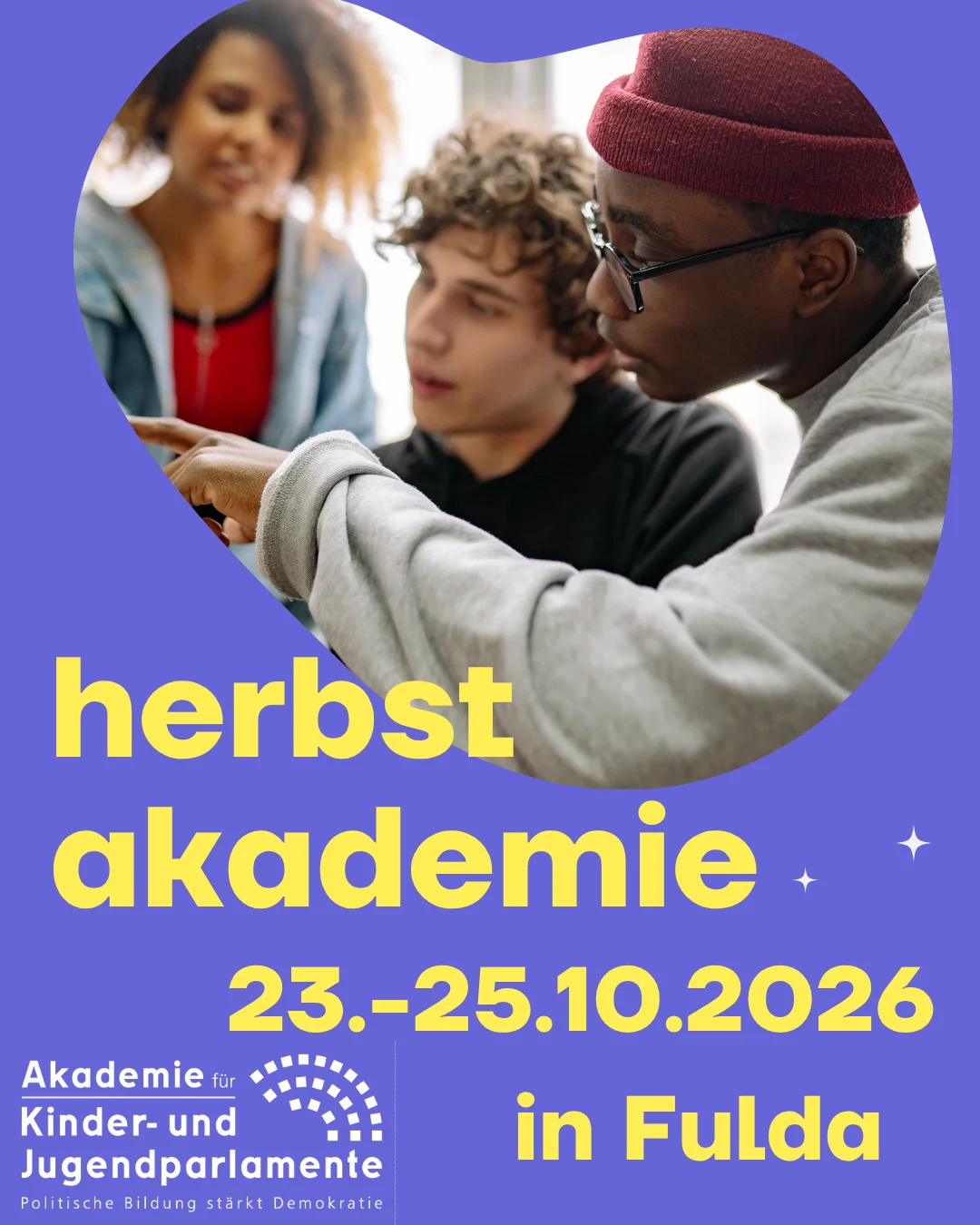 Herbstakademie 23.-25.10.2026 Workshopwochenende in Fulda von der Akademie für Kinder- und Jugendparlamente