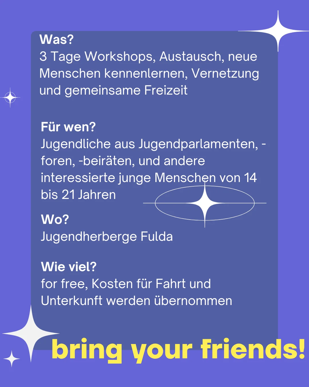 Herbstakademie - 23.-25.10.2026 Workshopwochenende in Fulda von der Akademie für Kinder- und Jugendparlamente
