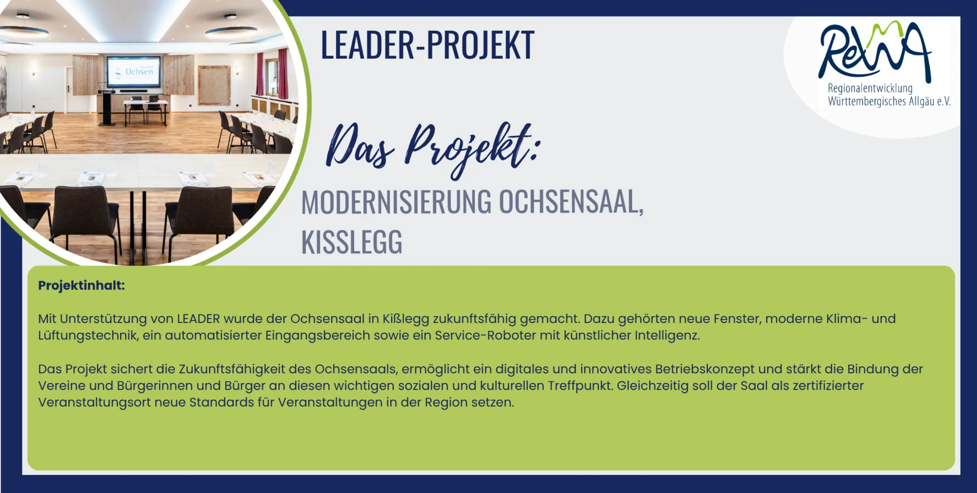LEADER Projekt Ochsen Saal Kisslegg Regionalentwicklung Württembergisches Allgäu