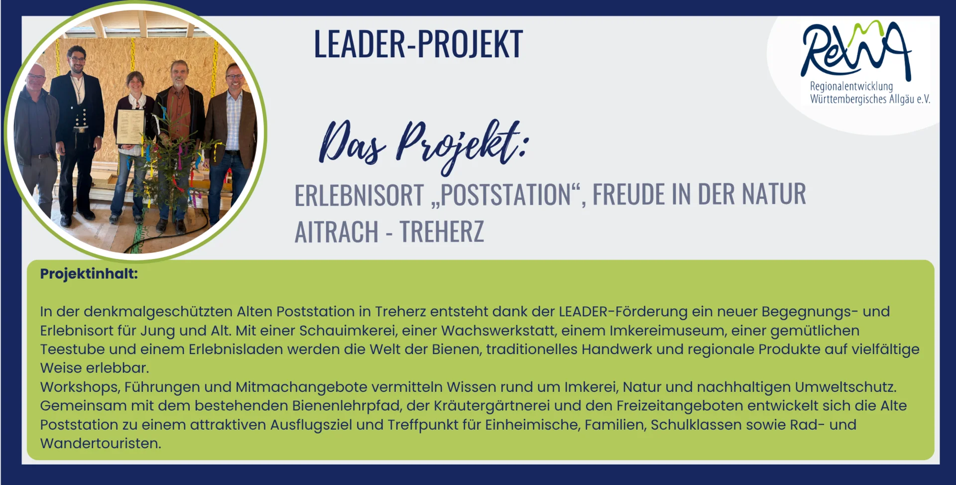LEADER Projekt Poststation Treherz Aitrach Regionalentwicklung Württembergisches Allgäu