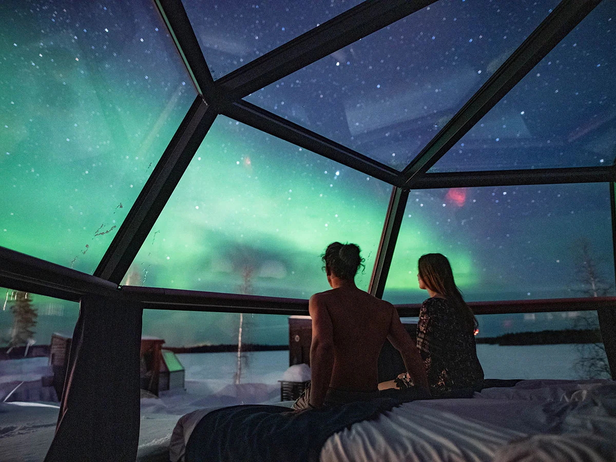 Ranua Glas-Igloo Polarlicht