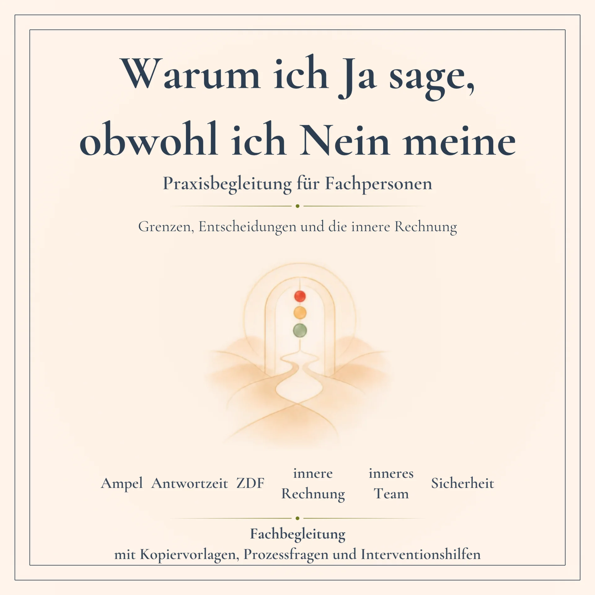 Warum ich Ja sage, obwohl ich Nein meine, Grenzen, Entscheidungen und die innere Rechnung, Praxisbegleitung für Fachpersonen, mit Kopiervorlagen, Prozessfragen und Interventionshilfen Ampel Antwortzeit ZDF innere Rechnung inneres Team Sicherheit
