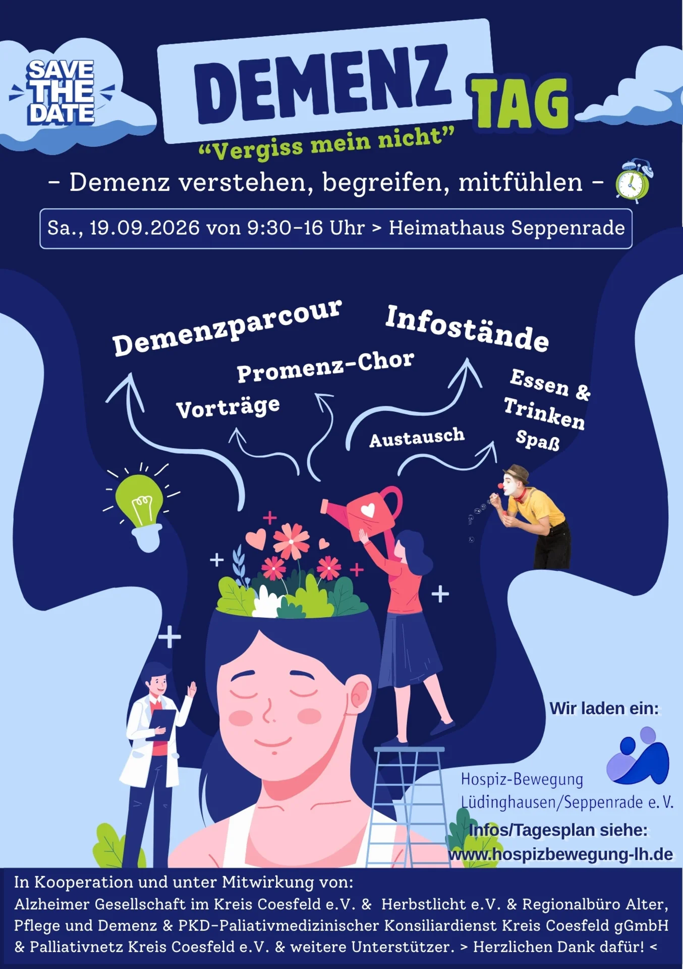 Demenztag Agenda (Handzettel Vorderseite A5)