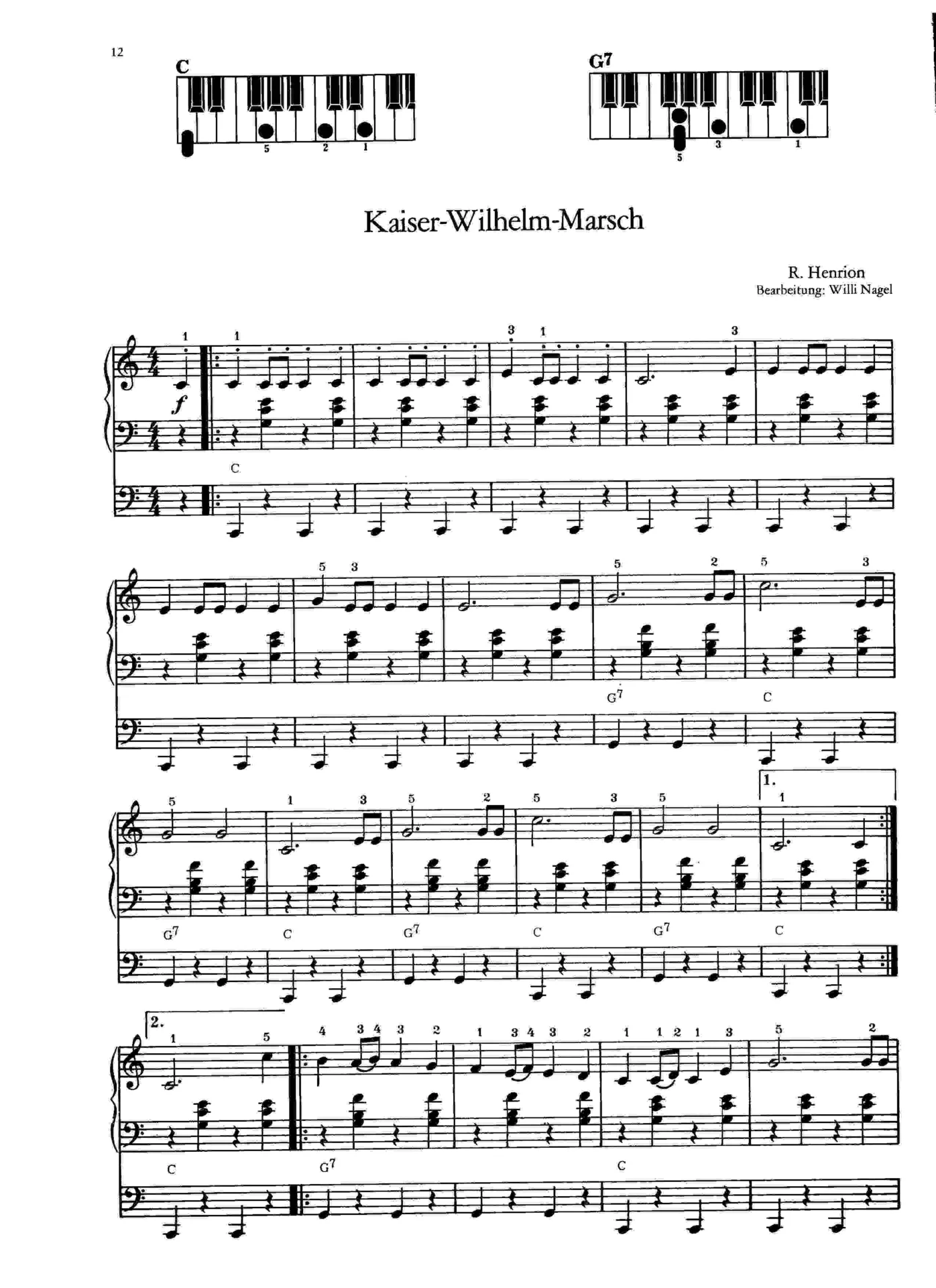 Kaiser Wilhelm MArsch - C& G7-Wechsel -