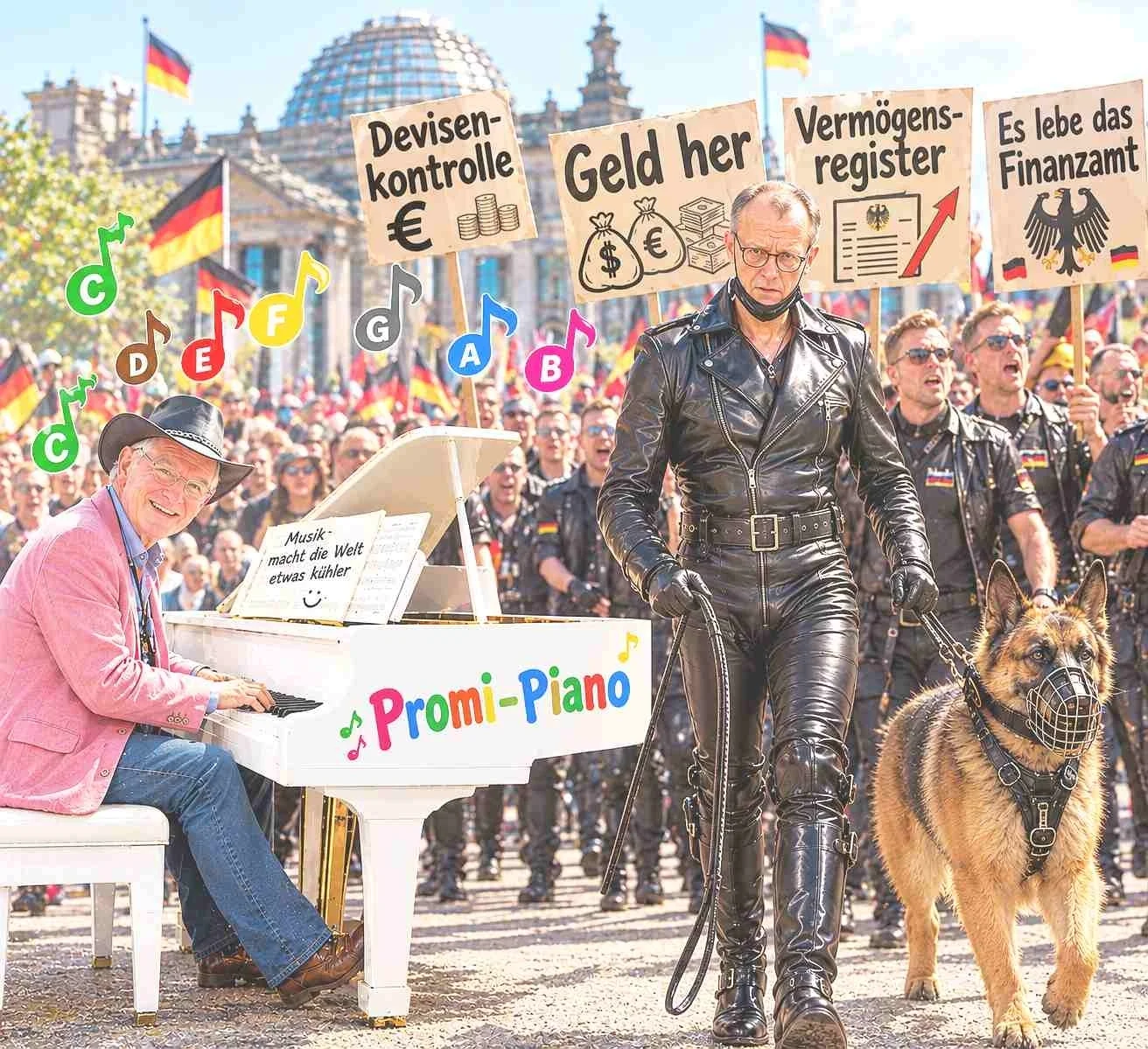 Geldeintreiber bei der Arbeit - Armes Deutschland -