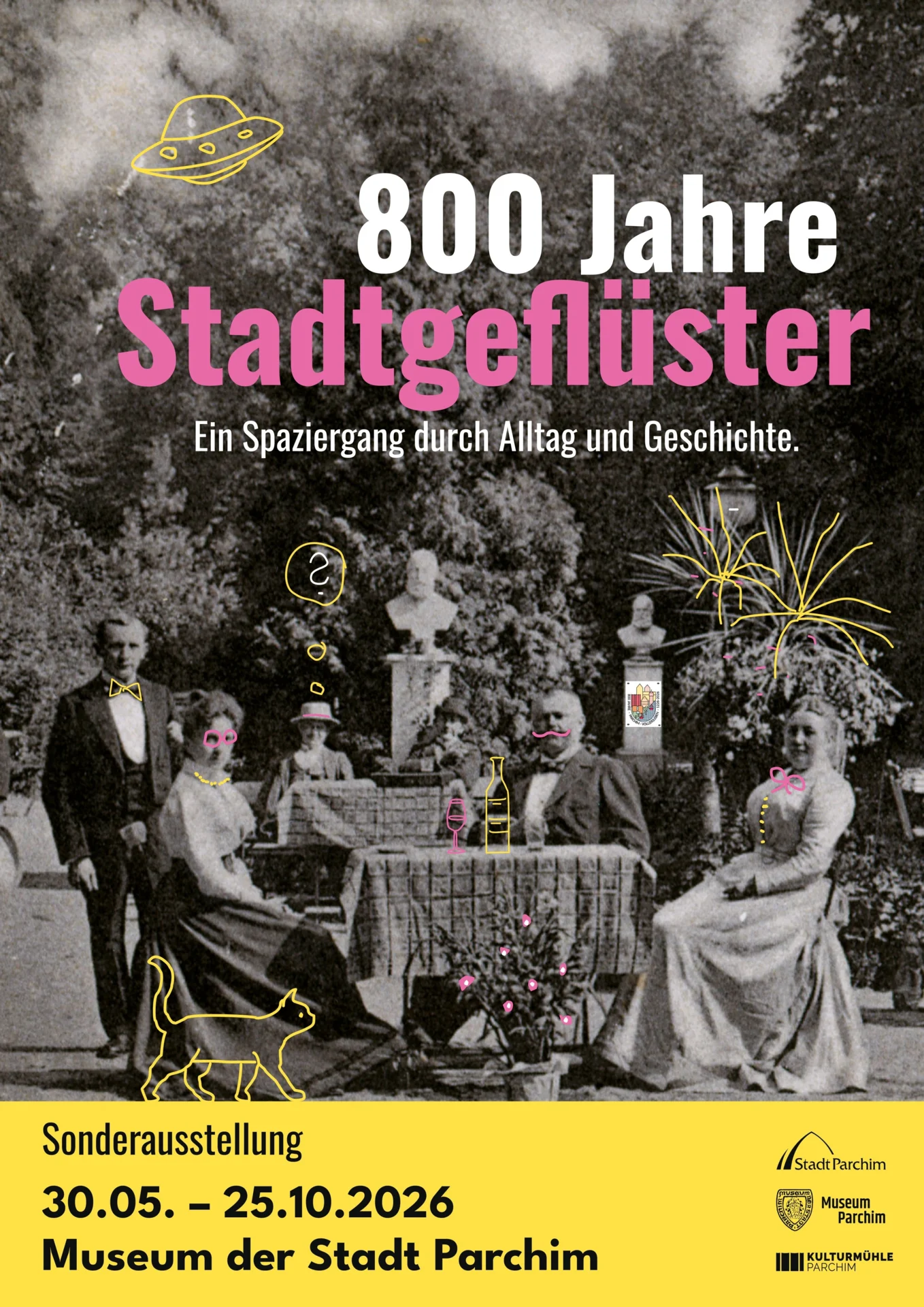 Plakat der Sonderausstellung 800 Jahre Stadtgeflüster