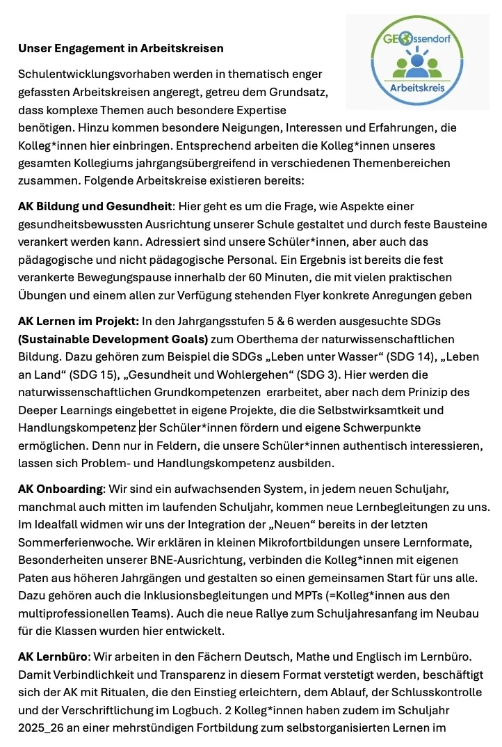 Arbeitskreise