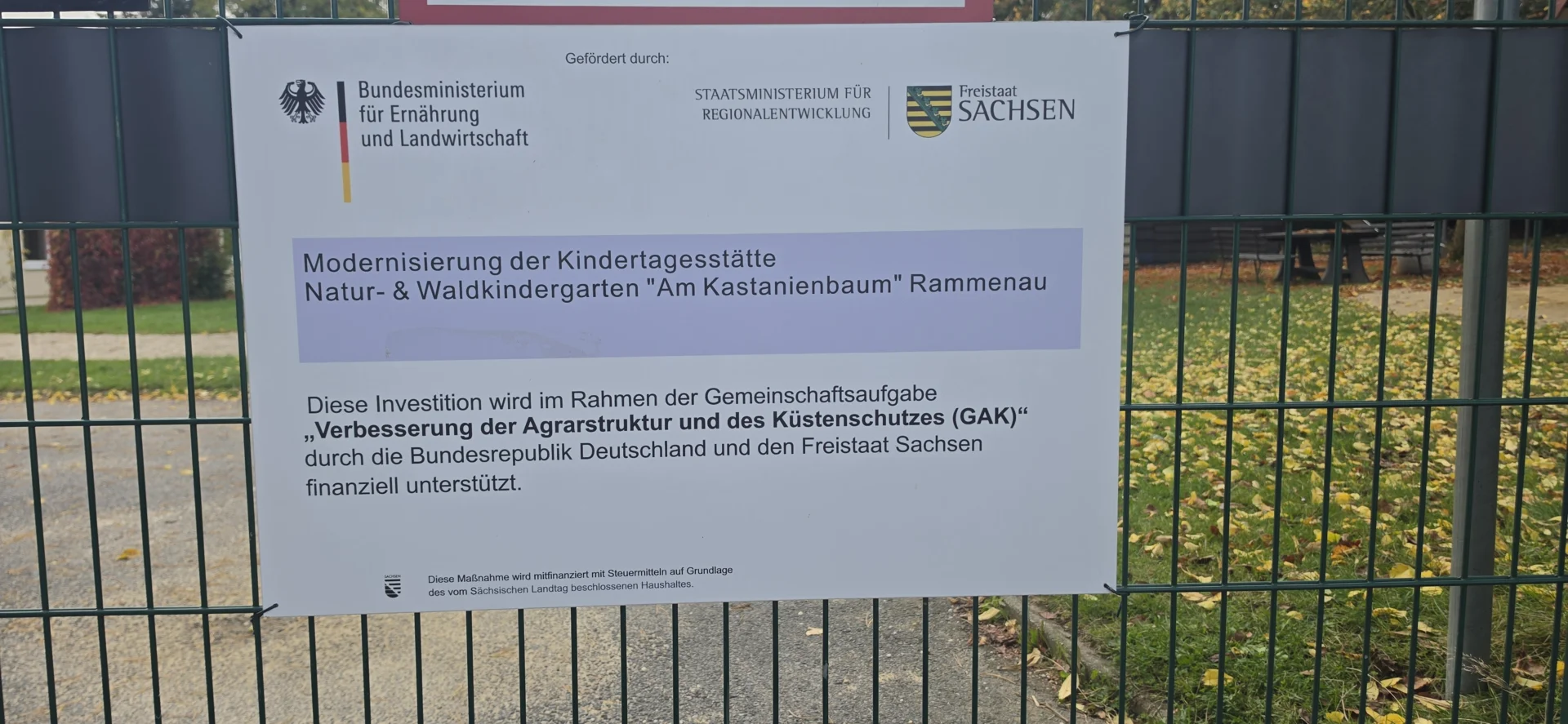 Plakette zum Vorhaben
