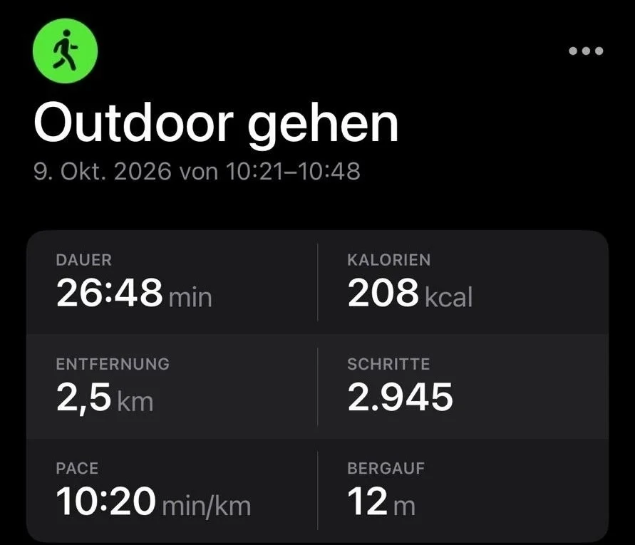 Tracker (Screenshot aus der App)