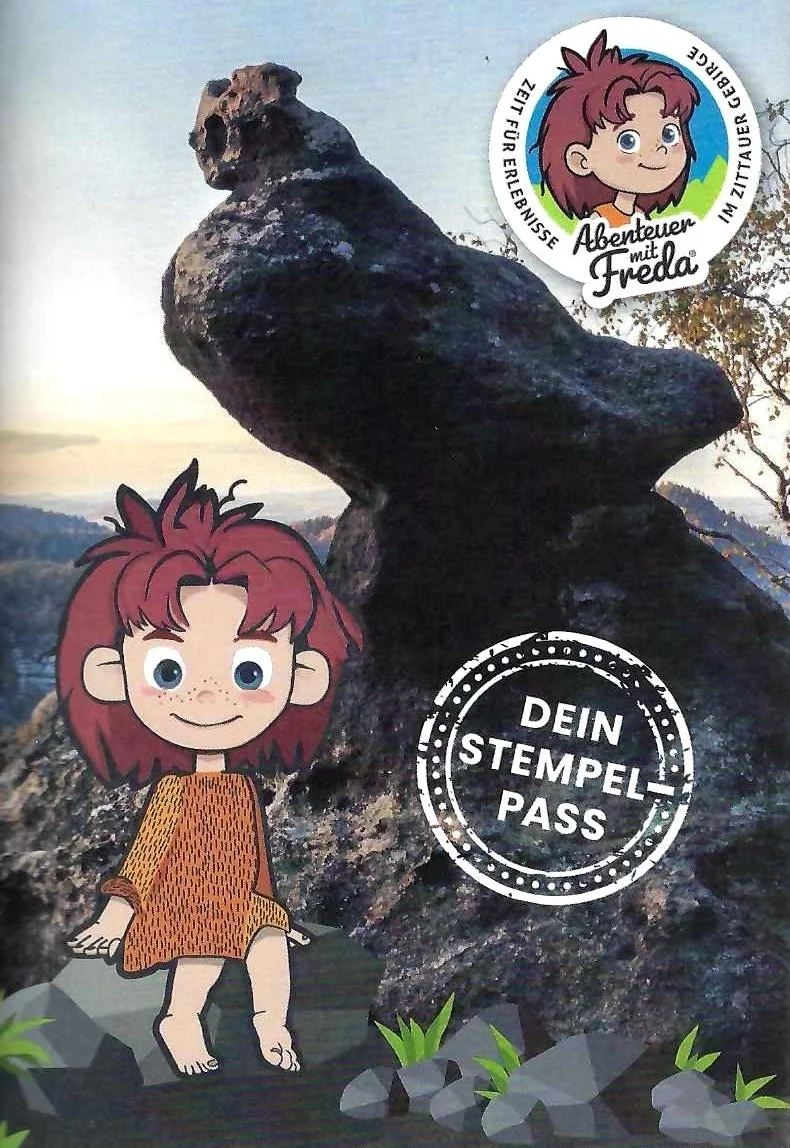 Ansicht vom Stempelpass "Abenteuer mit Freda"