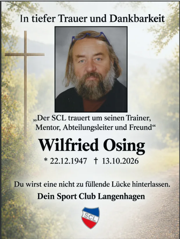 Todesanzeige Willi Osing