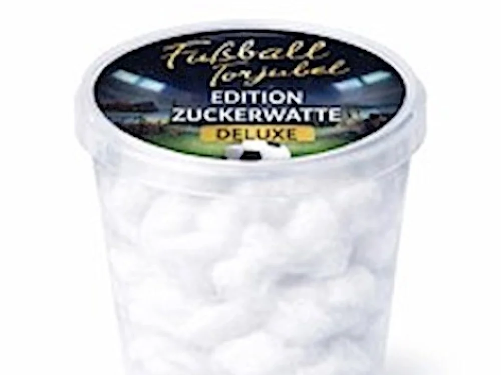 Fußball-Torjubel-Zuckerwatte – weiß