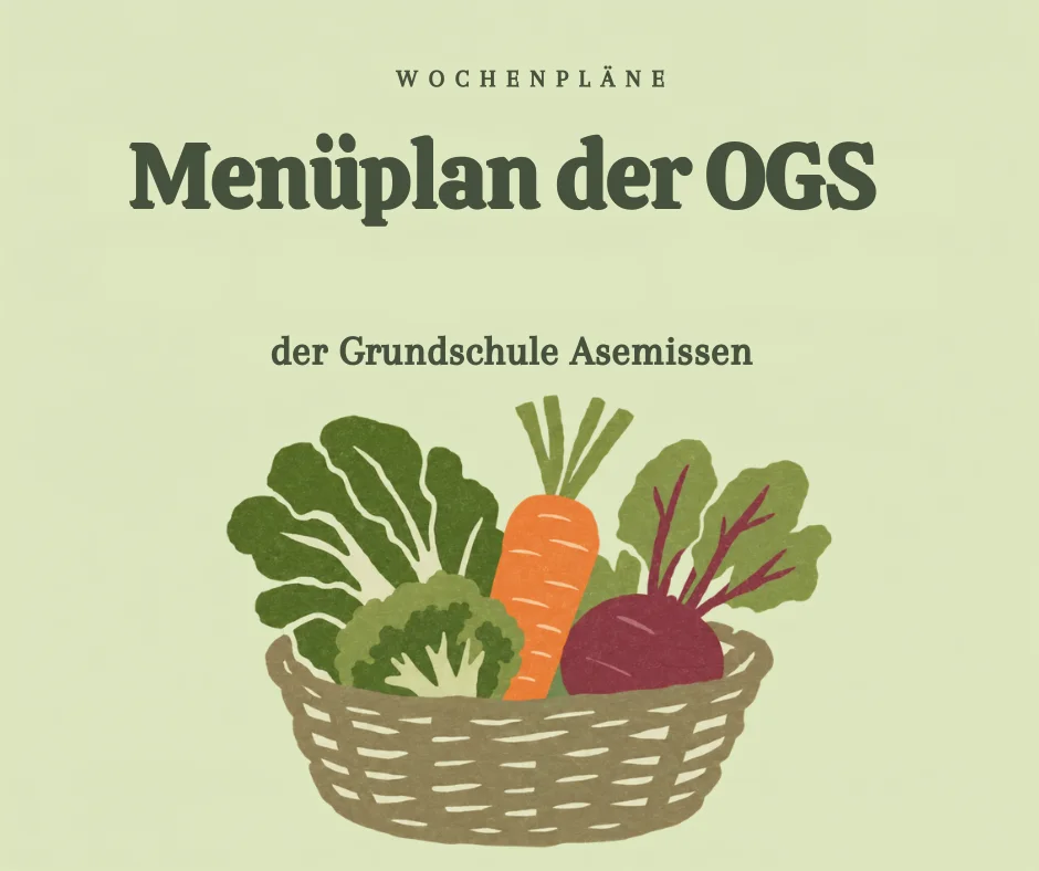 Menüplan der OGS