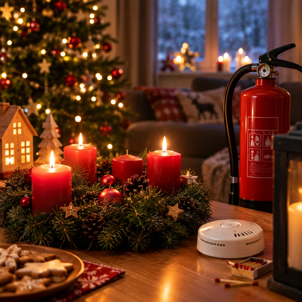 Weihnachtliche Gemütlichkeit mit Brandschutz