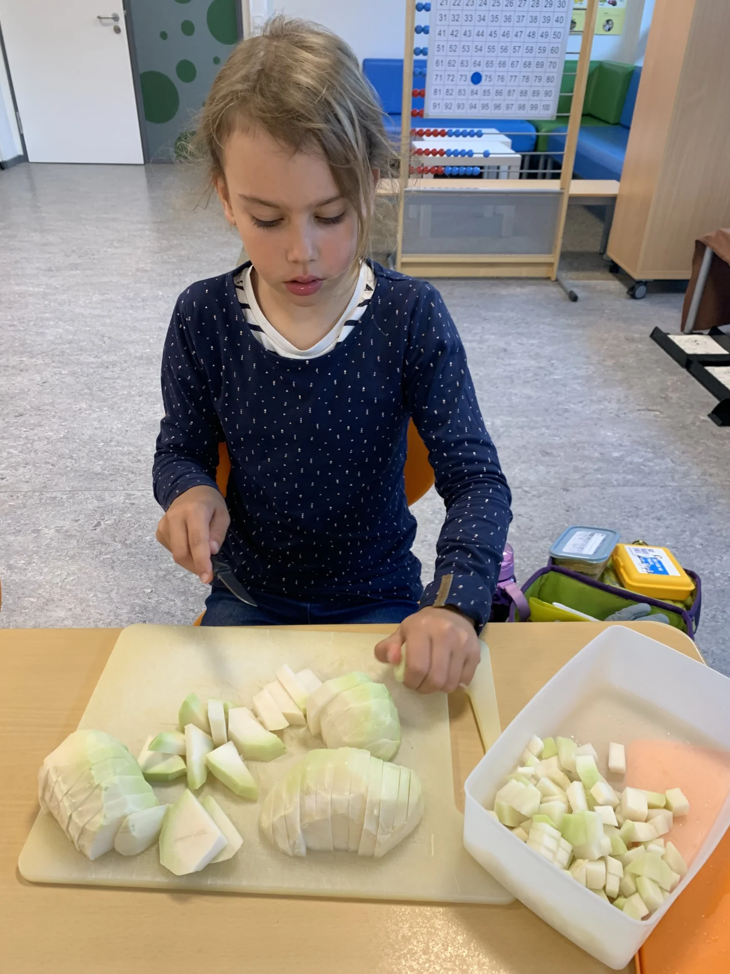 Kohlrabi schneiden