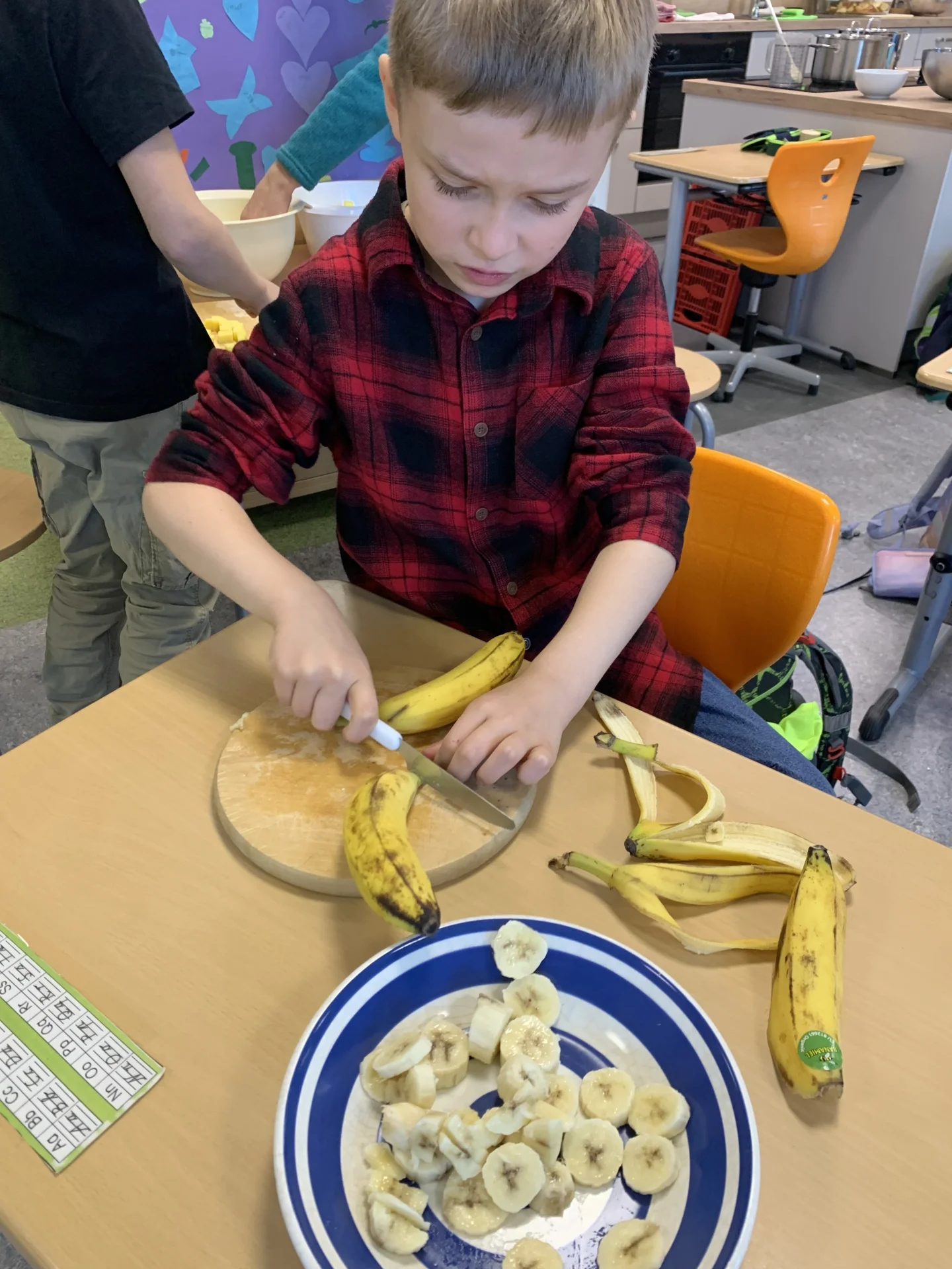 Bananen schneiden