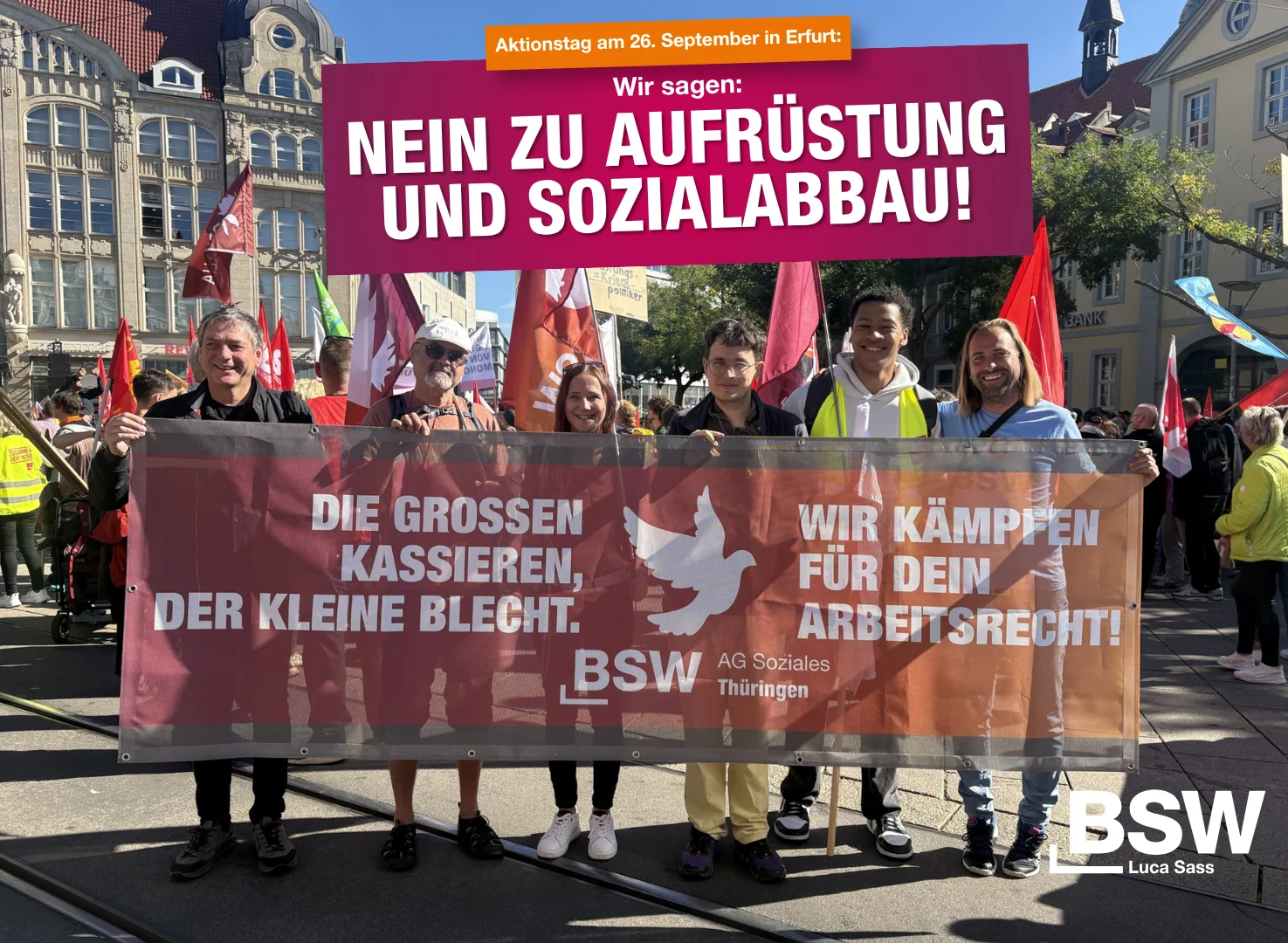 Nein zu Aufrüstung und Sozialabbau