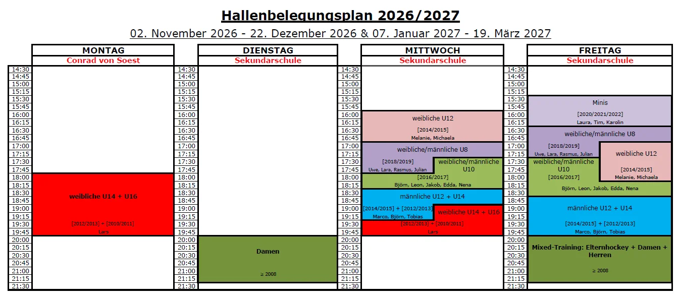 Hallenplan 26/27