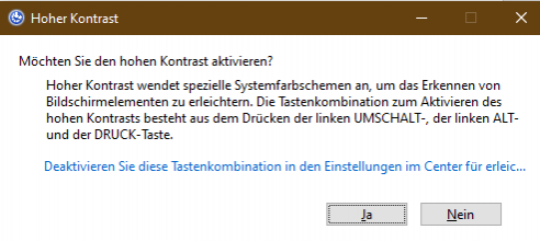 Einstellung von Kontrasten