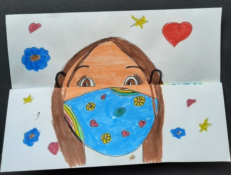Bild: Klasse 6a - Face behind the mask (8)