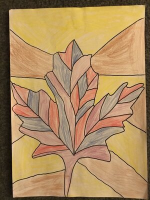 Herbstblatt von Lukas aus Klasse 3b 