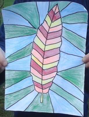 Herbstblatt von Julien aus Klasse 3b 