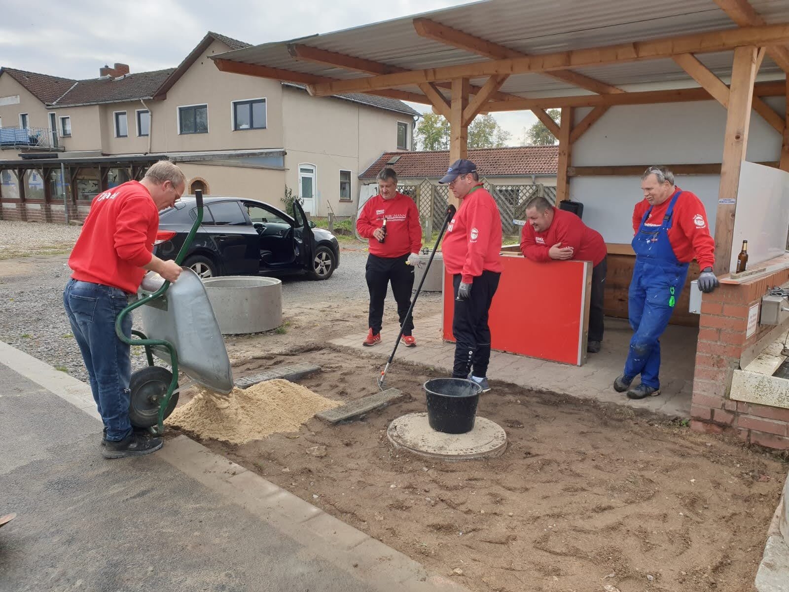 Bild : Fundament für die Bank