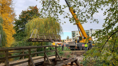 Foto des Albums: Brücke am Bürgerpark abgebaut