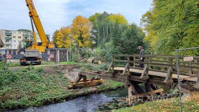 Foto des Albums: Brücke am Bürgerpark abgebaut