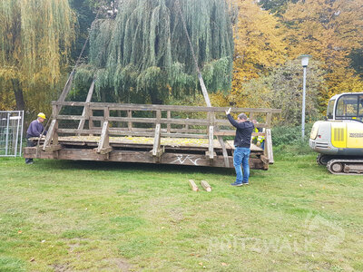 Foto des Albums: Brücke am Bürgerpark abgebaut