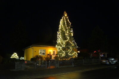 Vorschaubild: Riesiger privater Weihnachtsbaum in der Chransdorfer Straße