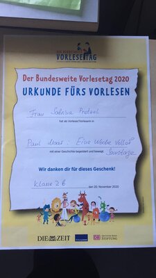 Foto des Albums: Bundesweiter Vorlesetag am 20.11.2020